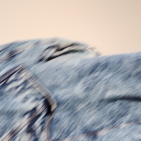 Be In The Current Sceen Denim Long Line Coat Small Acid Wash 90s - Picture 8 of 16